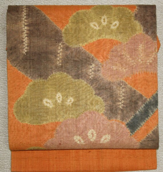 未使用のしょうざん謹製・生紬絞り名古屋帯（お勧め品です） - リサイクル着物のことなら京都で創業80年の老舗ゑちごやへ