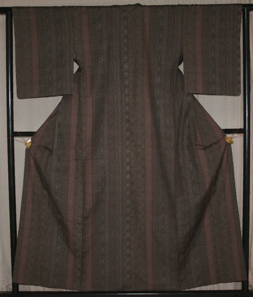 単衣・オリエント更紗模様上代小紋着物 - リサイクル着物のことなら京都で創業80年の老舗ゑちごやへ