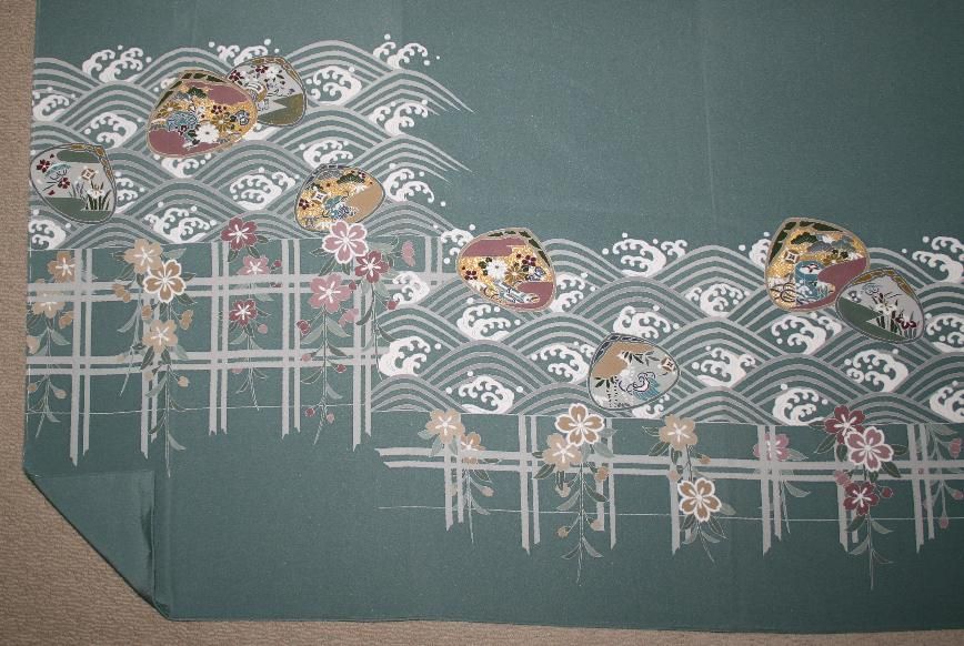 舛花色貝合わせ文様色留袖(丸洗い済) - リサイクル着物のこと 舛花色貝合わせ文様色留袖(丸洗い済) - リサイクル着物のこと