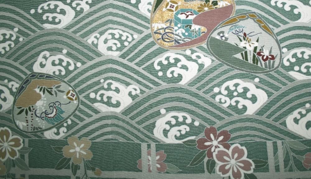 舛花色貝合わせ文様色留袖(丸洗い済) - リサイクル着物のこと 舛花色貝合わせ文様色留袖(丸洗い済) - リサイクル着物のこと