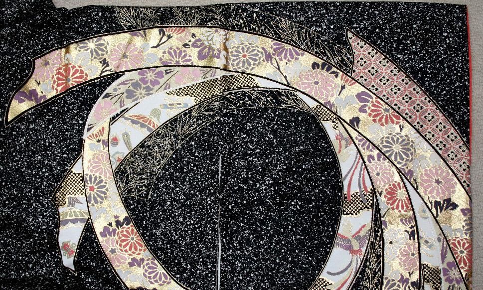 本振袖　黒　本絞り　熨斗　希少 r1196-f-0.jpg