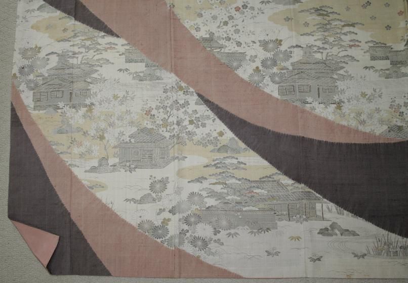 しょうざん」謹製・生紬茶屋辻紋様訪問着（お勧め品です