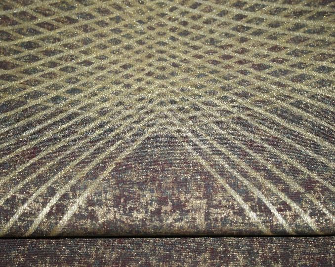 未使用の黒鳶色抽象線描金彩袋帯（お勧め品です） - リサイクル