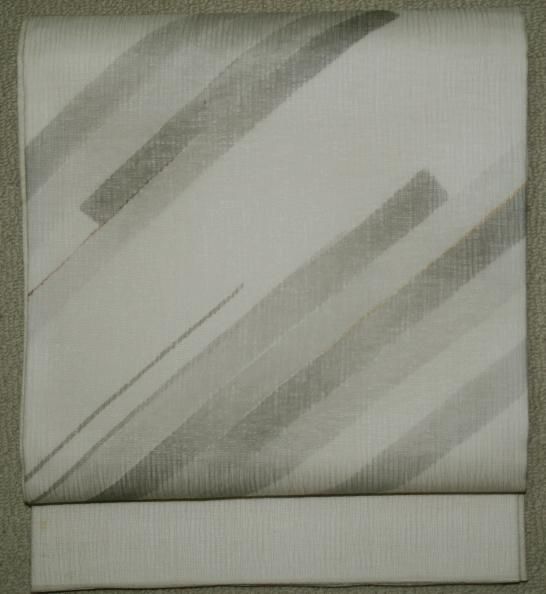 単衣から盛夏向き・未使用の響庵生成り色紗織袋帯（お勧め品です