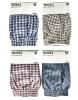 【代引不可】卸@¥150-/メンズ用「ポリ100%:チェック柄トランクス(M)」20枚セット