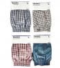 【代引不可】卸@¥150-/メンズ用「ポリ100%:チェック柄トランクス(L)」20枚セット