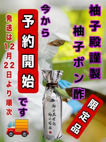 柚子殿謹製 柚子椪酢（ぽん酢） 3本セット ◇送料無料 お得なセット
