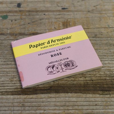  Papier d'Armenie パピエダルメニイ ローズ ペーパーインセンス フランス製紙のお香  メール便・ネコポス便可