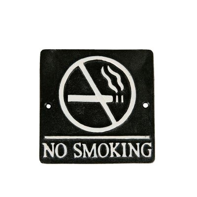 アイアン ノースモーキング サイン NO SMOKING 禁煙 マーク 看板  ネコポス便可