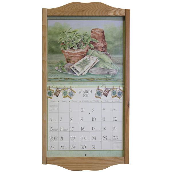 LANG社　製木製カレンダーフレーム(1997、1998年カレンダー付き)