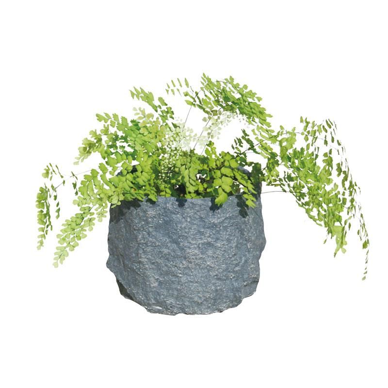 おしゃれ鉢 植木鉢 ラウンド ストーン 溶岩 石