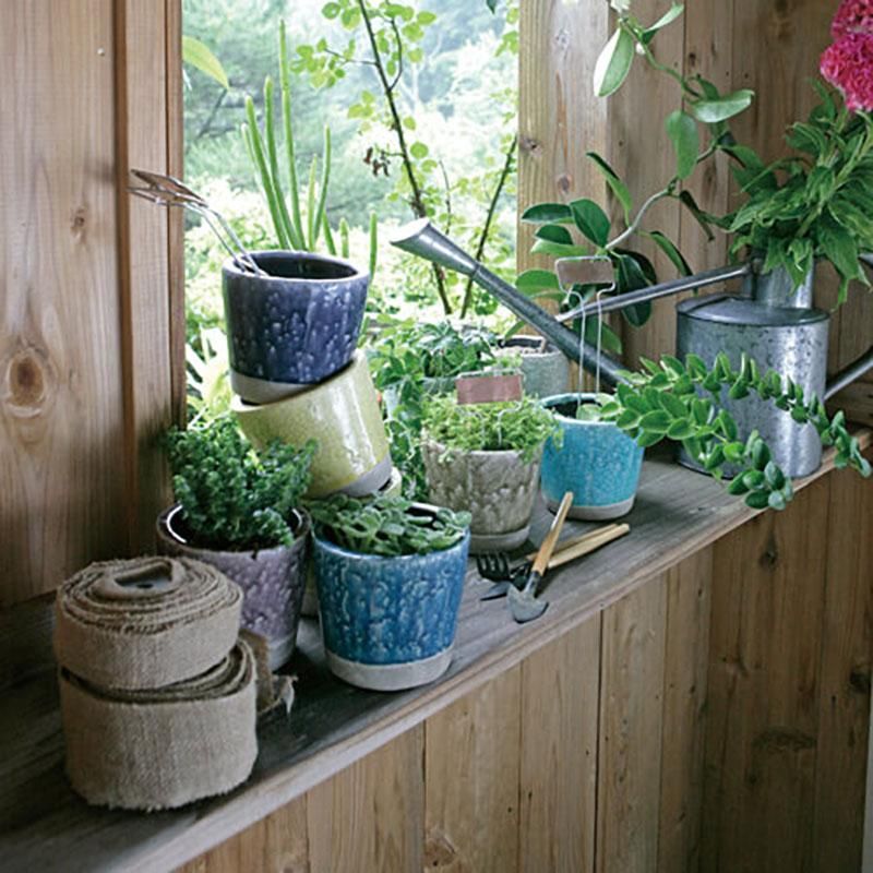 【NEW限定品】 ダルトン Botany 3.5号 植木鉢 ポット グレーズド カラー 家具