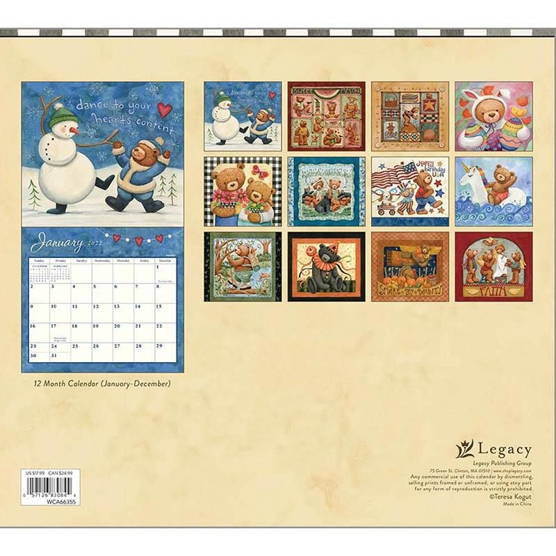 22年legacyレガシーカレンダー Bears ベアーズ テディベア くま カントリーショップ ジュリアン 22年legacyレガシーカレンダー Bears ベアーズ テディベア くま カントリーショップ ジュリアン