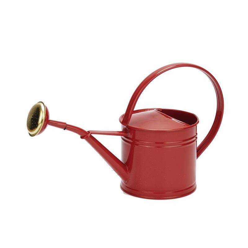 ブリキ ウォータリングカン カラージョウロ レッド 1.5L
