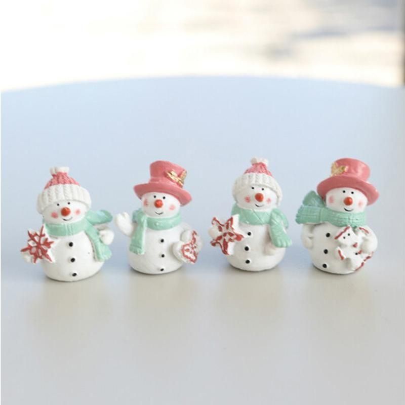 フィギュア シュガリー・サンタ 4個セット スノーマン 雪だるま