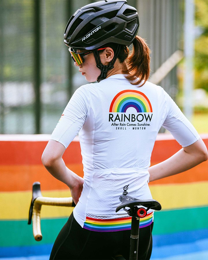 Monton［モントン］半袖サイクルジャージ［自転車用/レディース］RAINBOW 女性用 -  スポーツキッド：機能性インナー、アンダーシャツやサイクルジャージ、パンツを企画、販売。