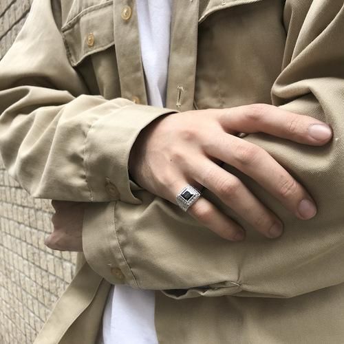 GARNI / 20th Engrave College Ring - S【受注生産商品】 - LAD