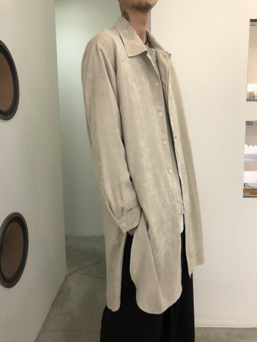 Iroquois / 382204：E/SUEDE LONG SHIRT / OFF WHITE - LAD MUSICIAN