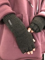 WIZZARD / LAYERED KNIT GLOVE / CHARCOAL