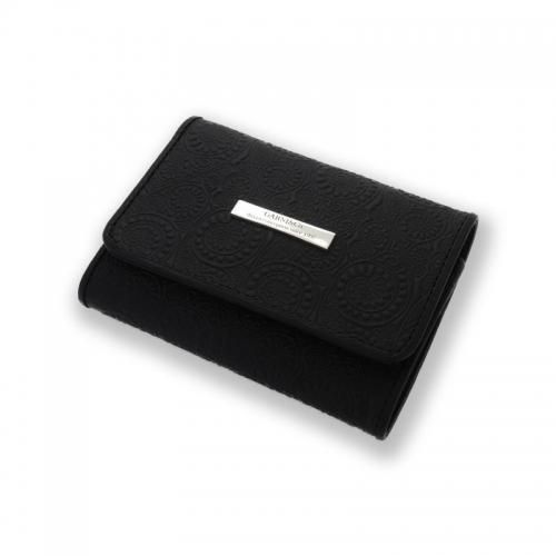 GARNI - Vine Pattern Three Fold Wallet / ブラック | Tempt