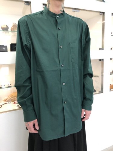 VICTIM / BAND COLLAR SHIRTS / GREEN - LAD MUSICIAN・A.F ARTEFACT