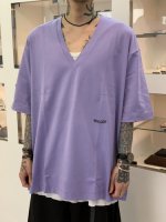 VOAAOV / cotton V-neck BIG tee / Purple