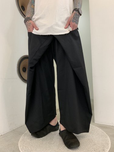 ANREALAGE / wide short wool slacks / Black - LAD MUSICIAN・A.F