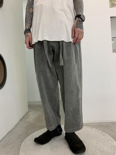 my beautiful landlet / washing corduroy wide easy pants / Gray