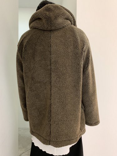 ジャケット/アウターTROVE BOA HOODED COAT BROWN ボアジャケット　コート