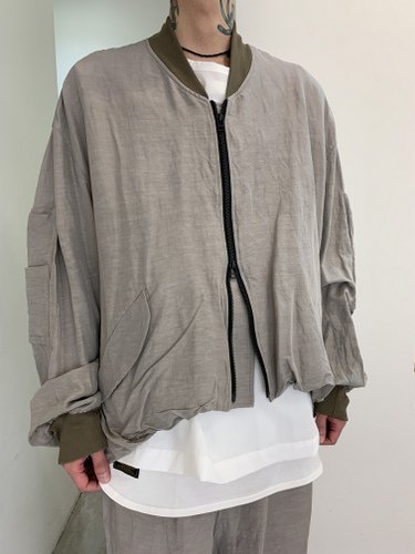 超歓迎された 【VOAAOV】Linen VOAAOV Layered / Wide Cutsew Blouson 