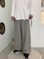 VOAAOV / linen rayon wide pants / Gray