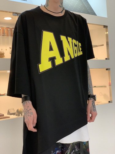 ANREALAGE / SIDE ANGLE PRINT TEE SHIRT / Black - LAD MUSICIAN・A.F