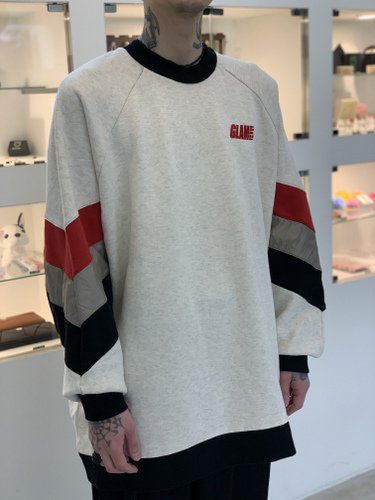 glamb / Atomic big sweat / White - LAD MUSICIAN・A.F ARTEFACT・my