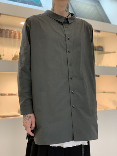 TROVE / UNI WIDE SHIRT ( SPRING SPEC ) / CHARCOAL - LAD MUSICIAN