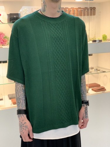 Iroquois / 280104：C/R CABLE KNIT / GREEN - LAD MUSICIAN・A.F