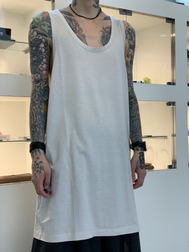 my beautiful landlet / cotton big tank top / L.Beige - LAD