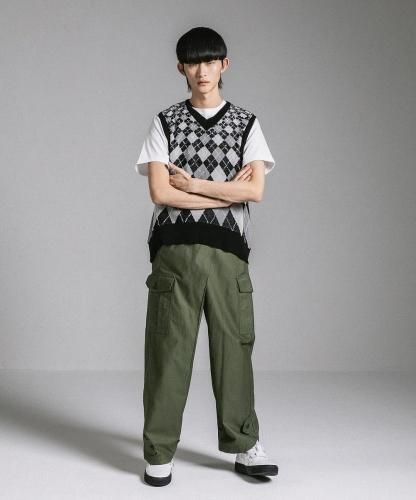 ANREALAGE / SIDE ANGLE MIRITARY PANTS / Khaki - LAD MUSICIAN・A.F