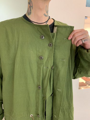 REVIVAL 90% PRODUCTS by Varde77 / 62' US ARMY VESICANT GAS PROTECTIVE COAT  / OLIVE - LAD MUSICIAN・A.F ARTEFACT・my beautiful  landlet・VOAAOV・VICTIM・GARNI等の通販 | 鳥取県米子市のセレクトショップ、サイコボックス＜＜Psychobox＞＞