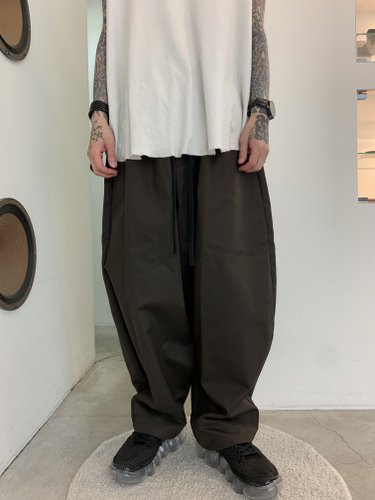 my beautiful landlet / bouble cloth wide easy pants / Brown - LAD