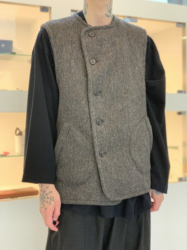 TROVE / LUU VEST ( MERINO TWEED ) / MIX BROWN - LAD MUSICIAN・A.F