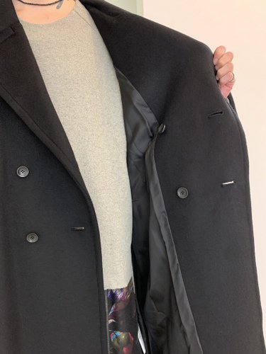 VOAAOV / soft wool beaver long coat / Black - LAD MUSICIAN・A.F