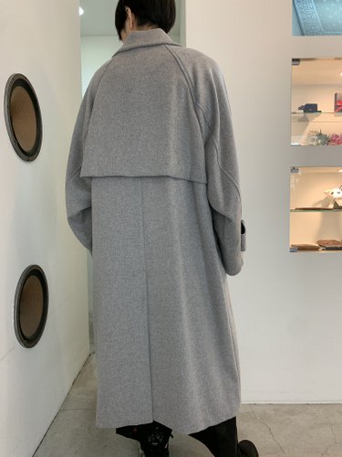 VOAAOV / soft wool beaver long coat / Gray - LAD MUSICIAN