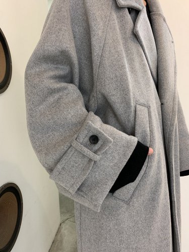 VOAAOV / soft wool beaver long coat / Gray - LAD MUSICIAN・A.F