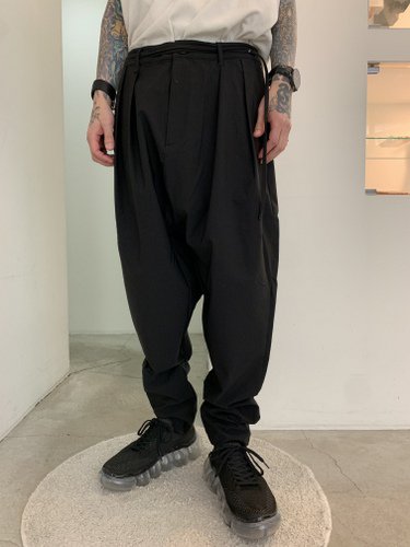 rehacer / Cord Sarouel Tapered Pants / Black - LAD MUSICIAN・A.F