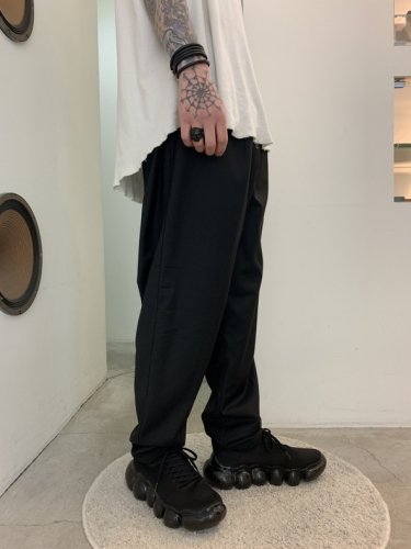 glamb / Drawcord tapered pants / Black - LAD MUSICIAN・A.F