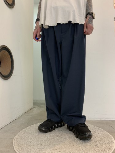VOAAOV / WASHABLE WOOL WIDE PANTS / Navy - LAD MUSICIAN・A.F