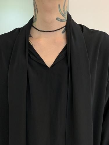 LAD MUSICIAN / DECHINE BOW COLLAR LONG SH / BLACK - LAD MUSICIAN 