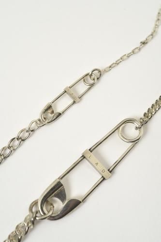 アクセサリー LAD MUSICIAN / SAFETY PIN CROSS NECKLACE LAD MUSICIAN / SAFETY PIN CROSS NECKLACE 1 / DARK SILVER