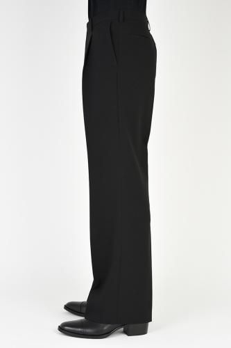 LAD MUSICIAN / POLYESTER TROPICAL SLIM FLARE / BLACK - LAD