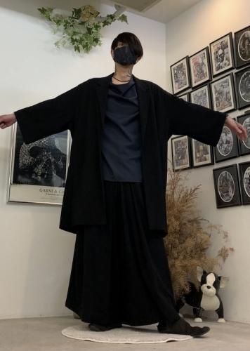 LAD MUSICIAN◆シャツ/40/コットン/ブラック/無地 LAD MUSICIAN / 40/1 T-CLOTH HAKAMA / BLACK - LAD MUSICIAN